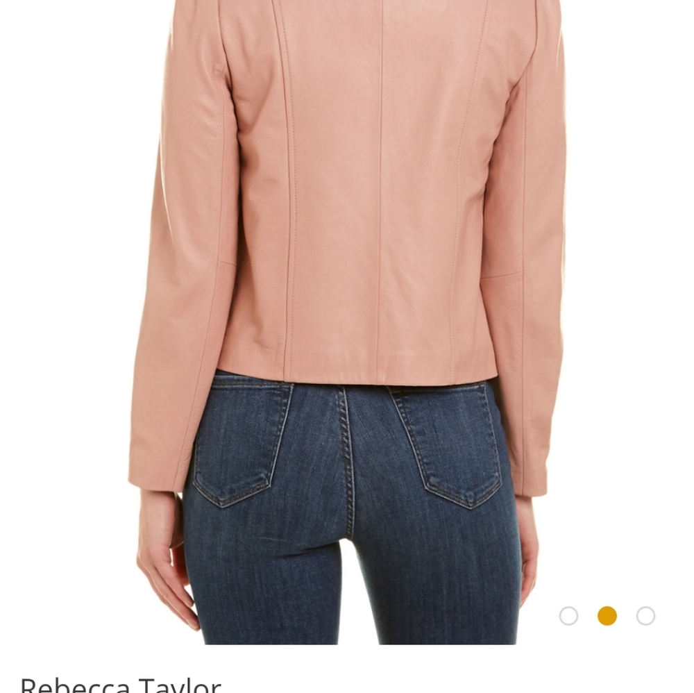 Pink leather jacket - Picture 2 of 6